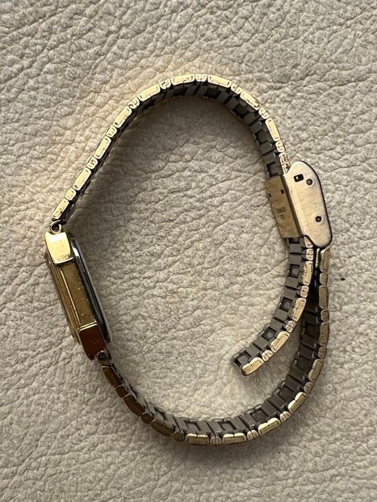 Vtg Oscar De La Renta Watch Women 19mm Gold Tone Diamond Octagon main image 6